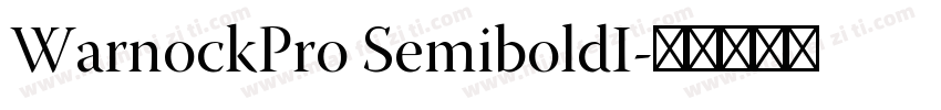 WarnockPro SemiboldI字体转换
